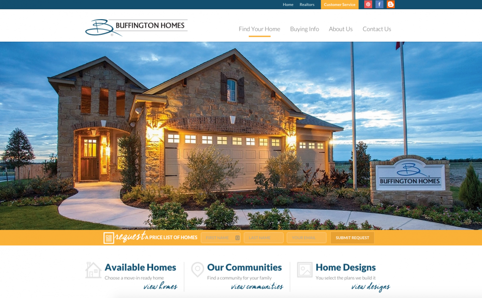 Home Building Websites | buffington homes launches new home builder website Home Building Websites | buffington homes launches new home builder website